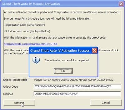 gta 4 manual activation key